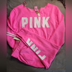 New Hot Pink Lounge Jogger Set